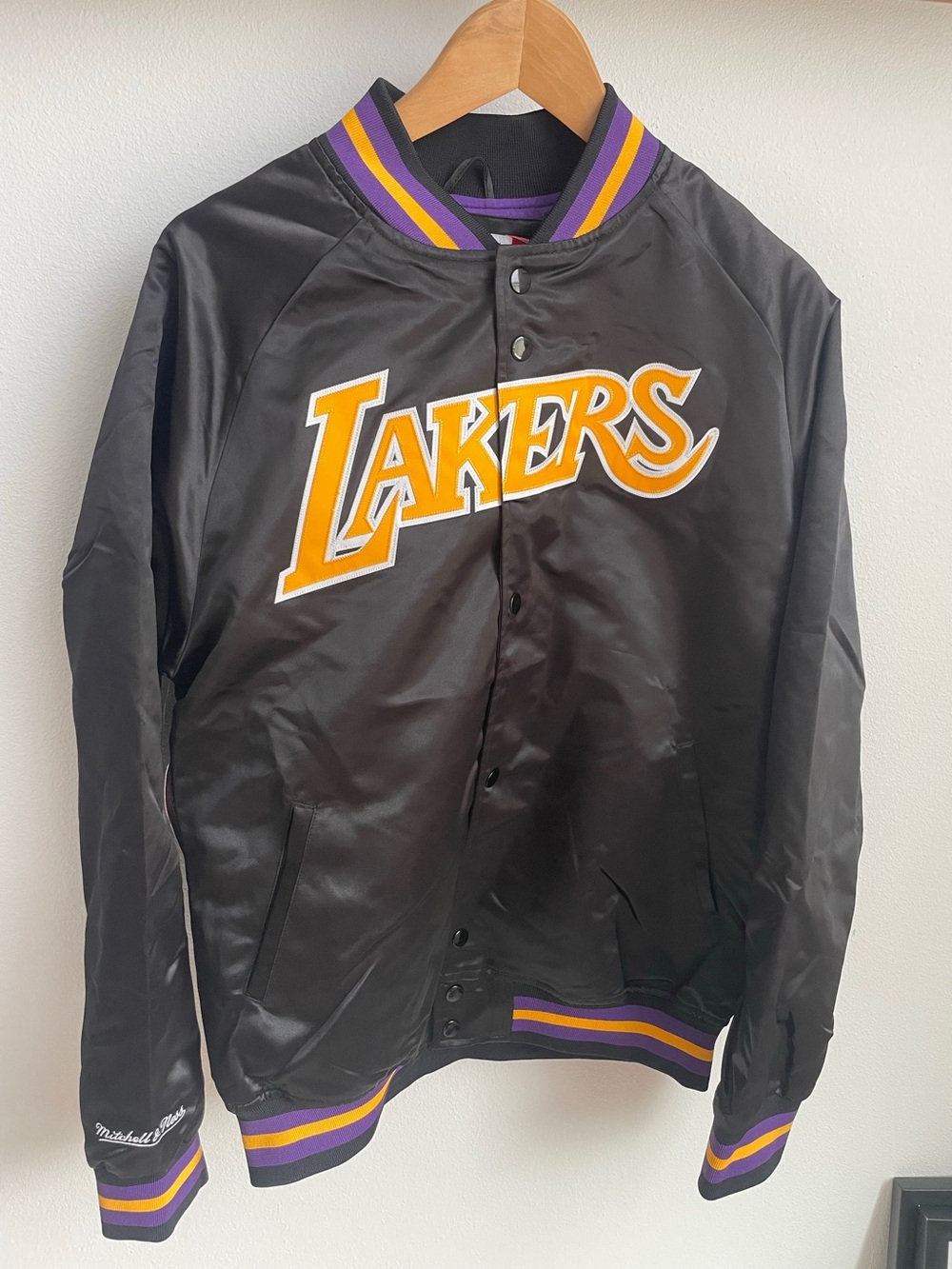 Mitchell & Ness Lakers Black, Purple & Gold Hardwood Classics Jacket